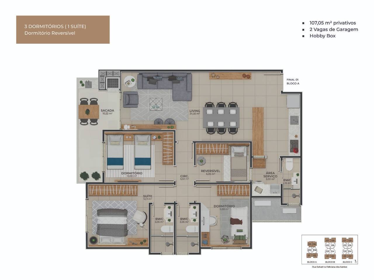 Apartamento à venda com 3 quartos, 108m² - Foto 37