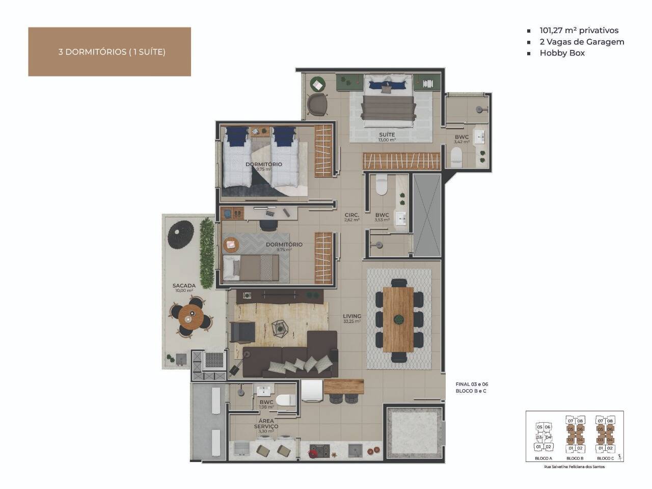 Apartamento à venda com 3 quartos, 108m² - Foto 12