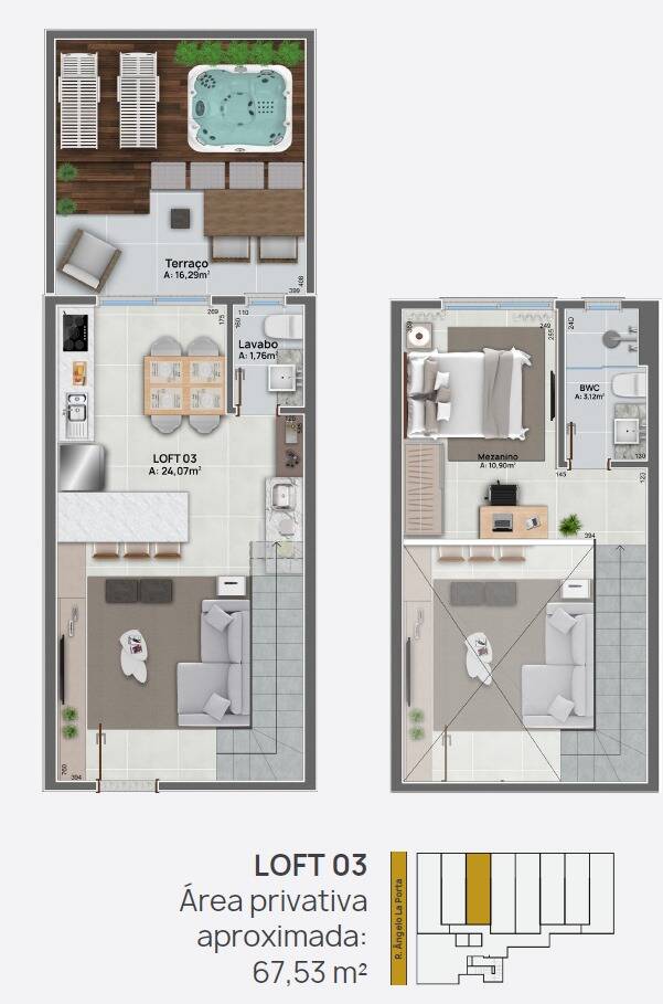 Apartamento à venda com 1 quarto, 67m² - Foto 2