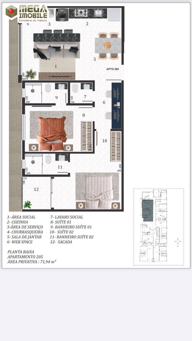 Apartamento à venda com 2 quartos, 82m² - Foto 14