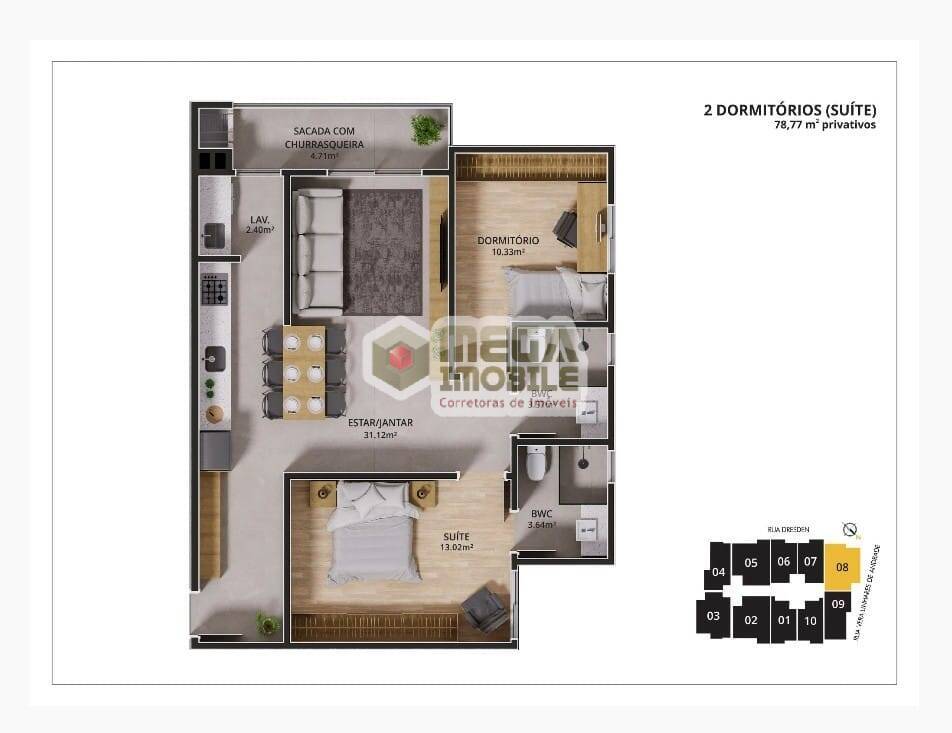 Apartamento à venda com 2 quartos, 79m² - Foto 35